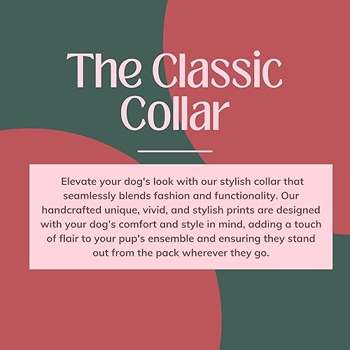 Miniatura 5 de Basic Pretty - Collar para perros pequeños, medianos y grandes, duradero, lavable, de poliéster, tamaño ajustable, color acuarela rosa, mediano (14