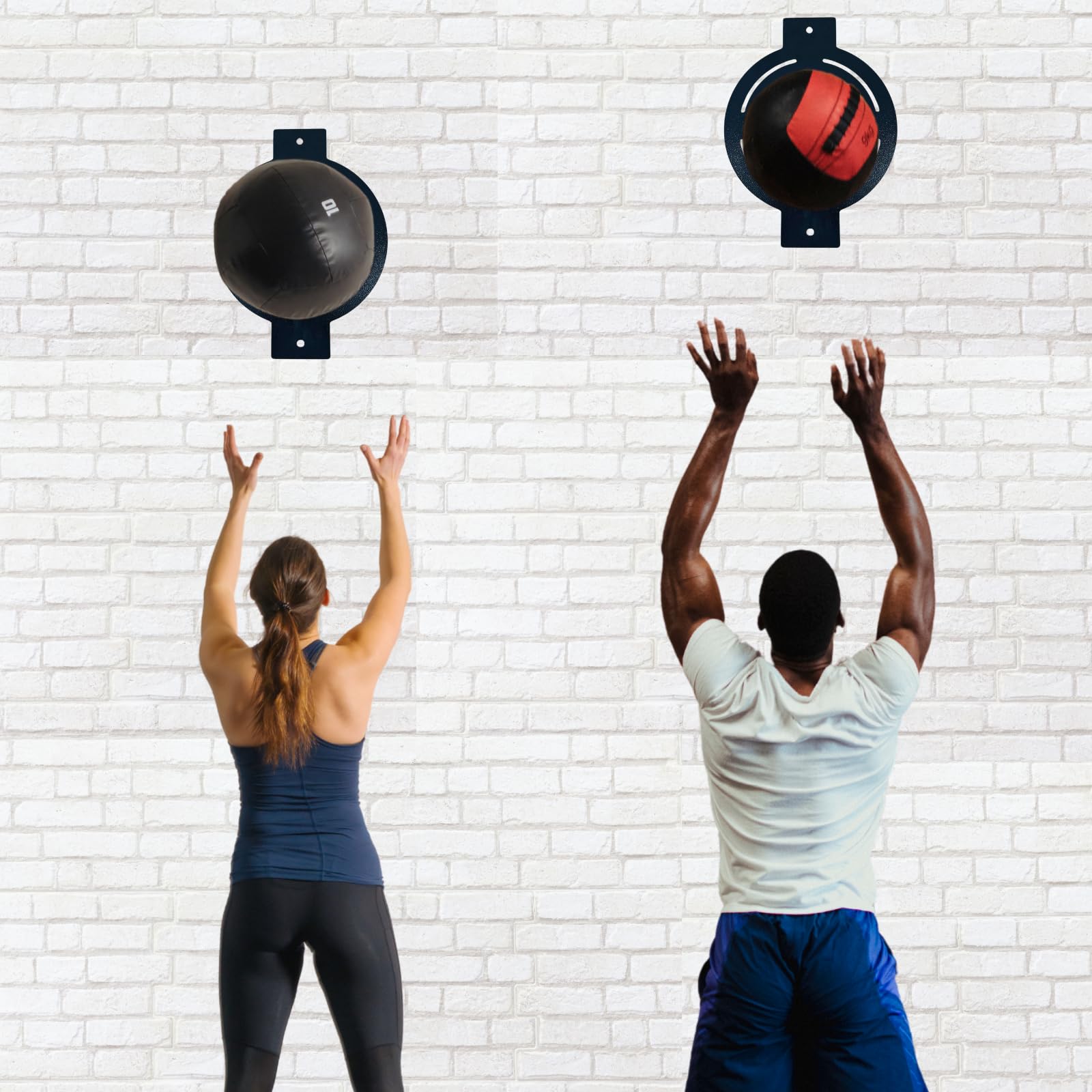 HowseHold Cible murale en acier pour ballon médical, cible en métal revêtu par pulvérisation de 3 mm avec boulons d'ancrage, objectif d'entraînement de fitness pour la force, l'endurance et le fitness