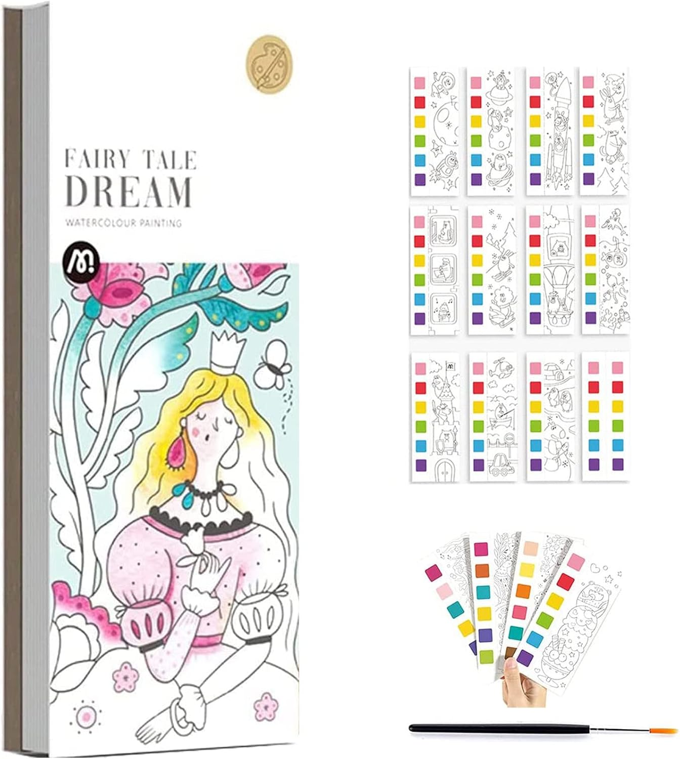 Pocket Watercolor Painting Book for Kids, Stocking Stuffer