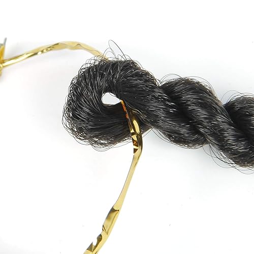 Miniatura 6 de (paquete de 6 unidades) 18 pulgadas Trenzas senegalesas de pelo ondulado sintético Extensión de pelo Kanekalon rizado, 18, #1B