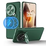 Magnetic for OnePlus 13 Case&comma; Compatible with MagSafe&comma; Thin Slim Fit Case with Upgrade Camera Cover and Kickstand&comma; Camshield Prop Case for OnePlus 13&comma; Green