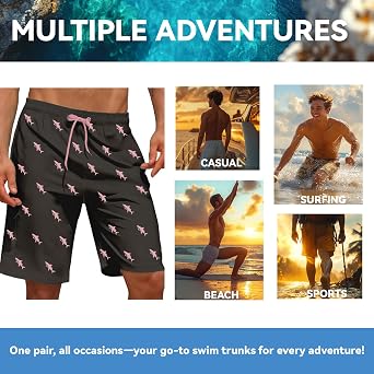 Boys Swim Trunks Quick Dry Chlorine Resistant Kids Swim Shorts with Mesh Lining