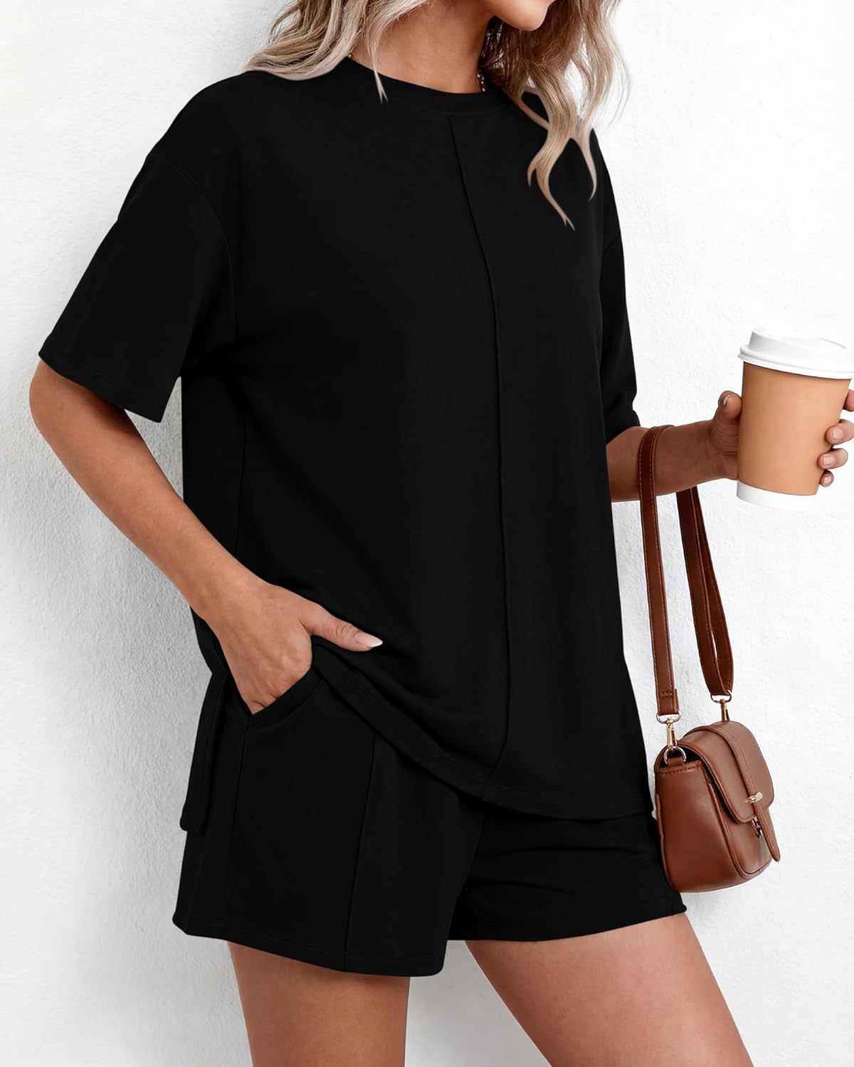 BTFBM Casual 2 Piece Sets For Women Summer 2026 Short Sleeve Tops Shorts Spring Lounge Matching Workout Airport Outfits - Image 6