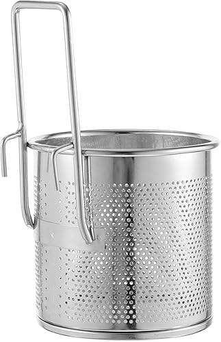 Miniatura 1 de ZzzaNa Colador de fideos, 1 unidad, canasta para olla caliente, cesta colgante de acero inoxidable, inserto de pasta de malla, malla de araña,