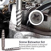 Vista 7 de Juego de 36 piezas extractores de tornillos y pernos, removedor de tuercas de orejetas multi-estriado 2 en 1, kit de herramientas de extracción