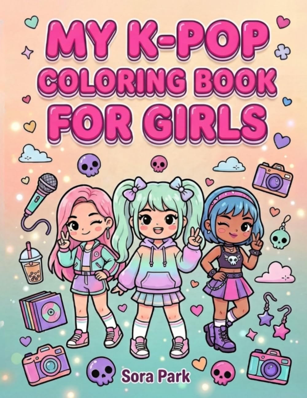 My K-Pop Coloring Book for Girls: Cute Chibi Idols, Kawaii Fashion & Adorable Pop Star Designs | Fun & Relaxing Activity Book for Kids, Tweens, Teens & Adults