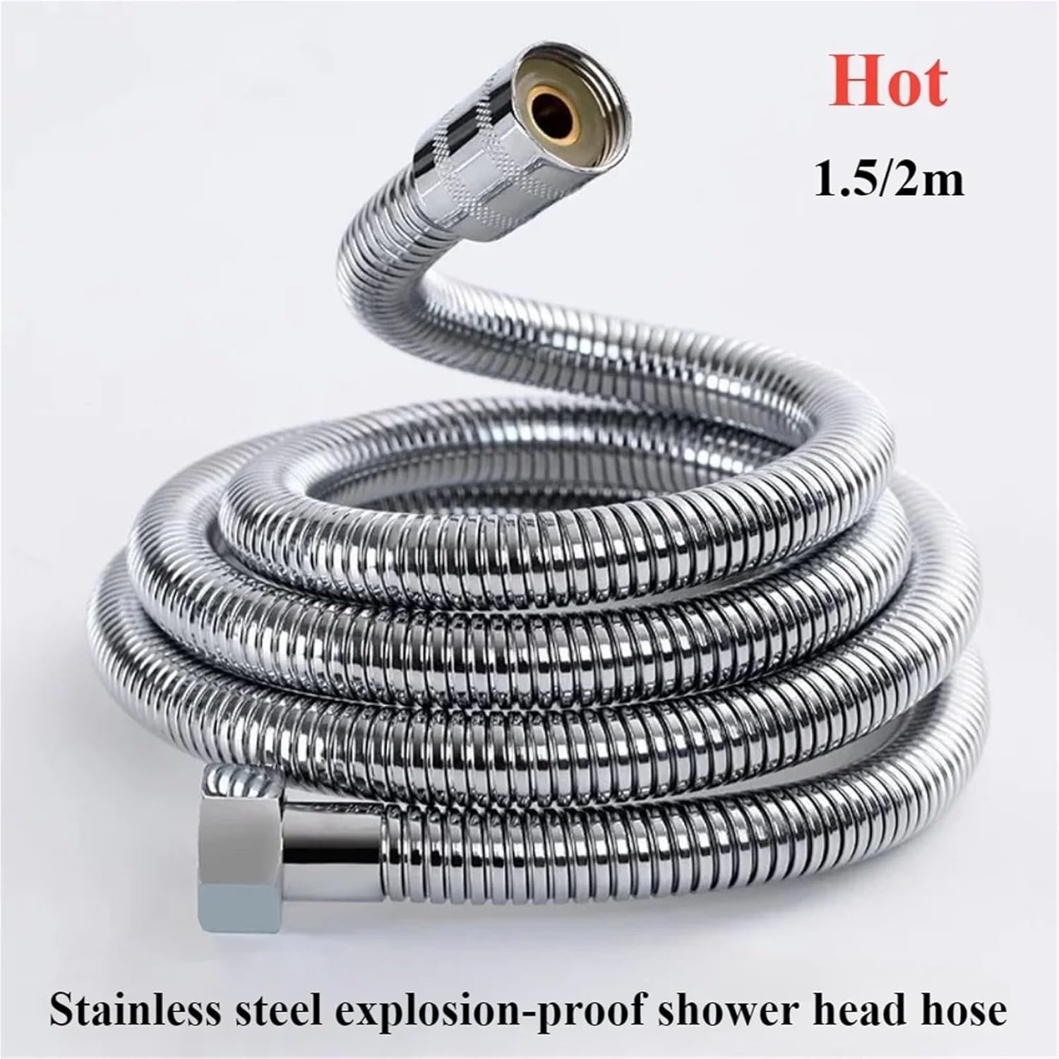 ステンレス製シャワーホース、 ステンレス製シャワーホース マルチカラー 1.5m/2m(Silver,2m)