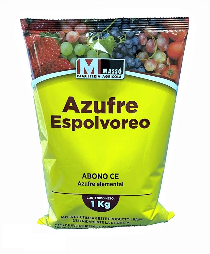Azufre Amarillo Ecológico para Espolvoreo 1kg - Fungicida y Acaricida para Huerta y Vid