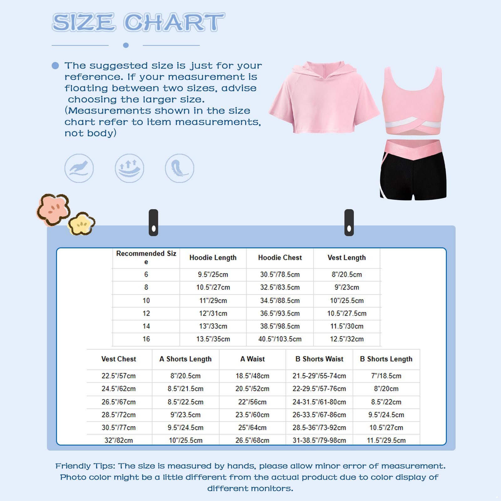 Dres treningowy dla dziewczynek, zestaw sportowy, z krótkim rękawem, bluza z kapturem, krótki rękaw, szorty dla dziewcząt, na lato, do tańca, treningu, biegania