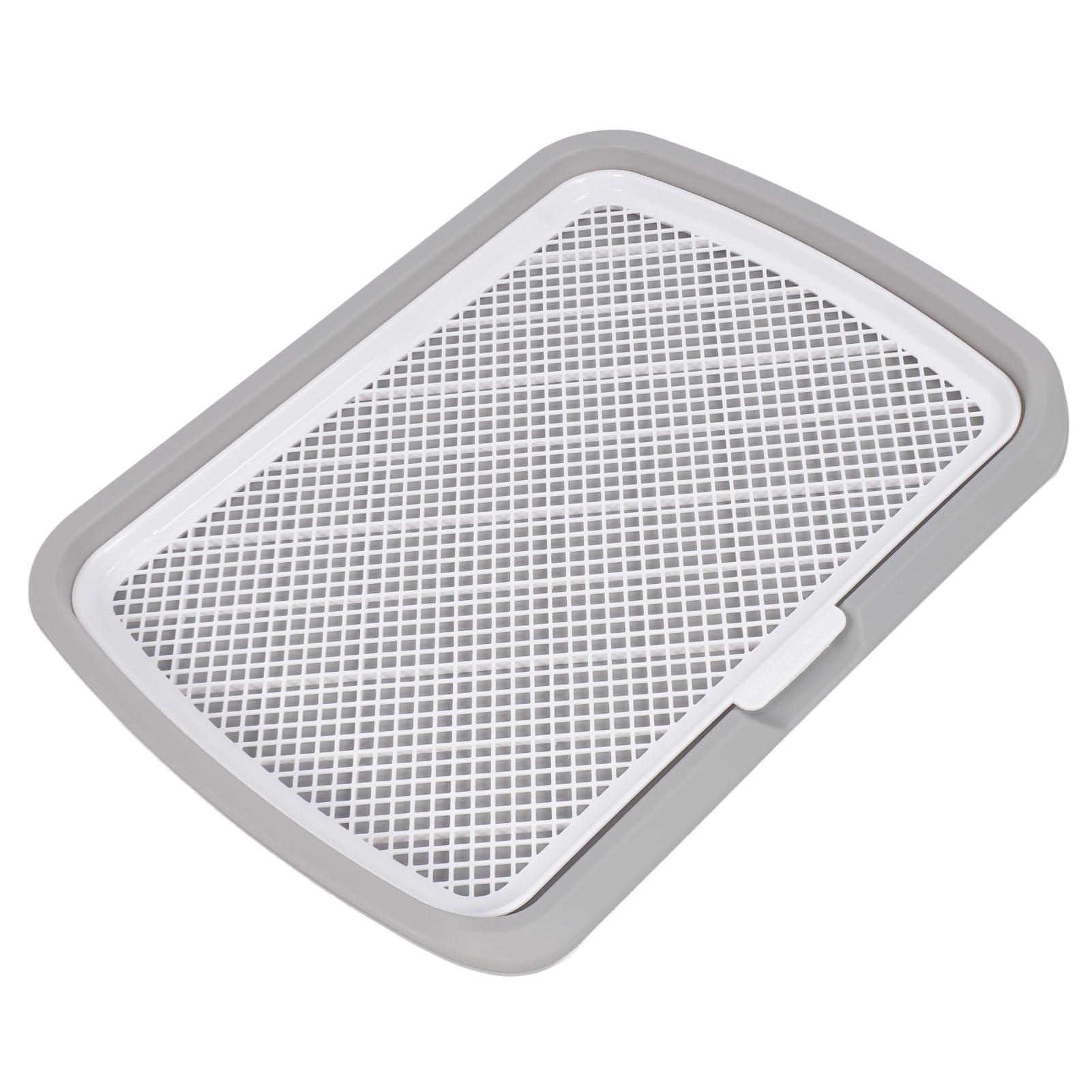 Chiot Potty Training Tray Détachable Lavable Maille Chien Pee Pad Titulaire Plateau pour Petite Race Chiens Intérieur Extérieur Utilisation Durable PP Polypropylène Matéri (Gris)
