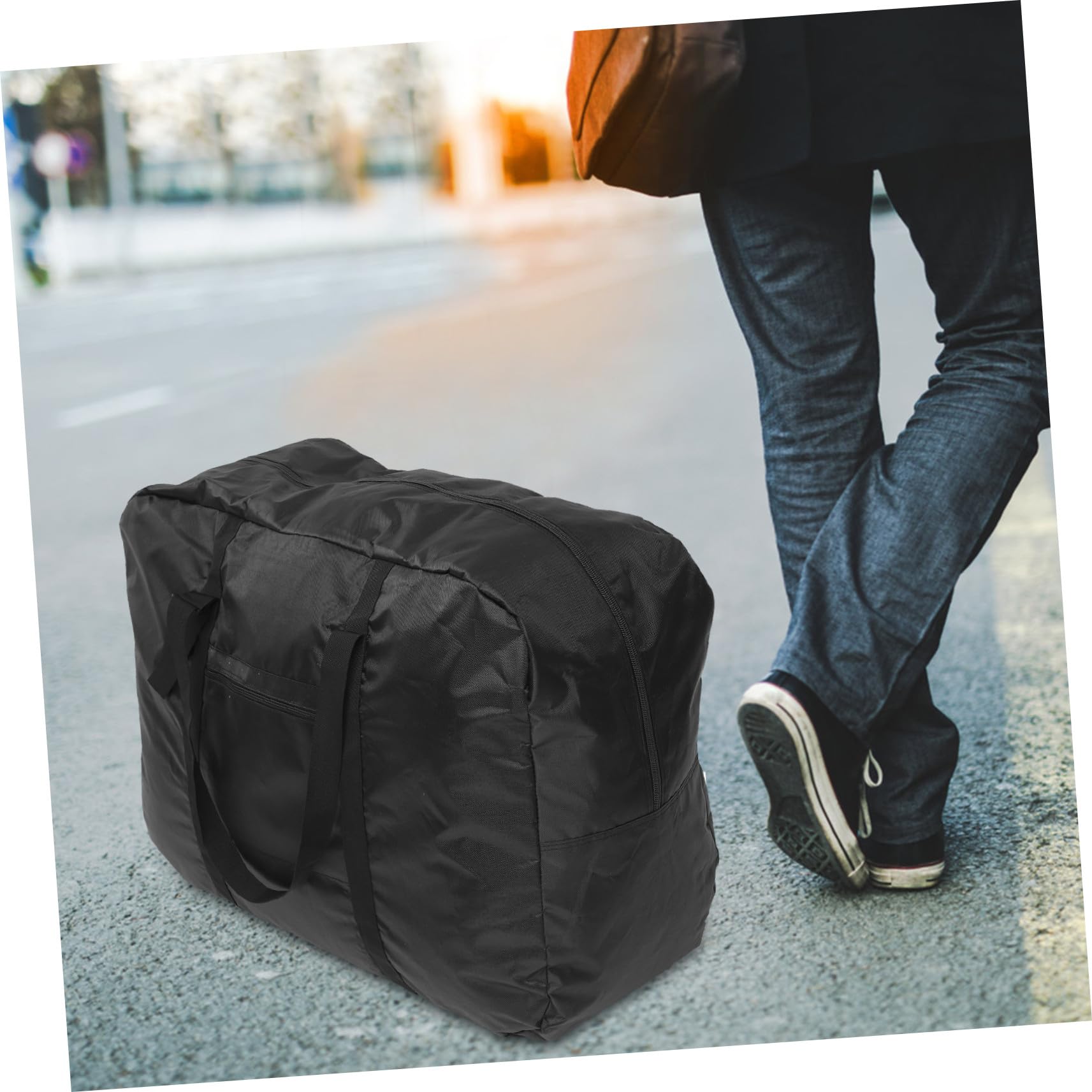 GANAZONO Borsa Pieghevole per Bicicletta Portatile Copertura Resistente Antigraffio per Trasporto e Protezione Bici Pieghevoli Adatta per Manubrio Portapacchi e Spalle Facile da Pulire