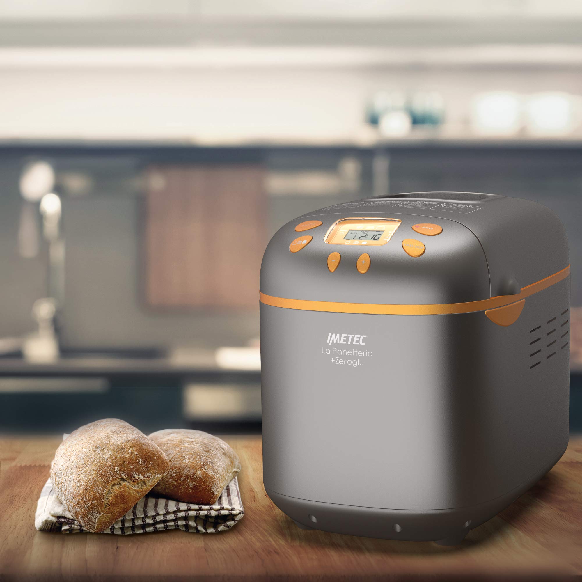 Imetec La Panetteria Plus Zero Glu Machine à Pain 20 Programmes Automatiques Marron