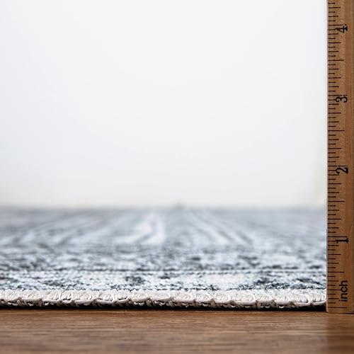 Miniatura 2 de Bloom Rugs Caria - Alfombra de pasillo lavable antideslizante de 12 pies, color marfilnegro, para entrada, pasillo, baño y cocina, tamaño exacto 2