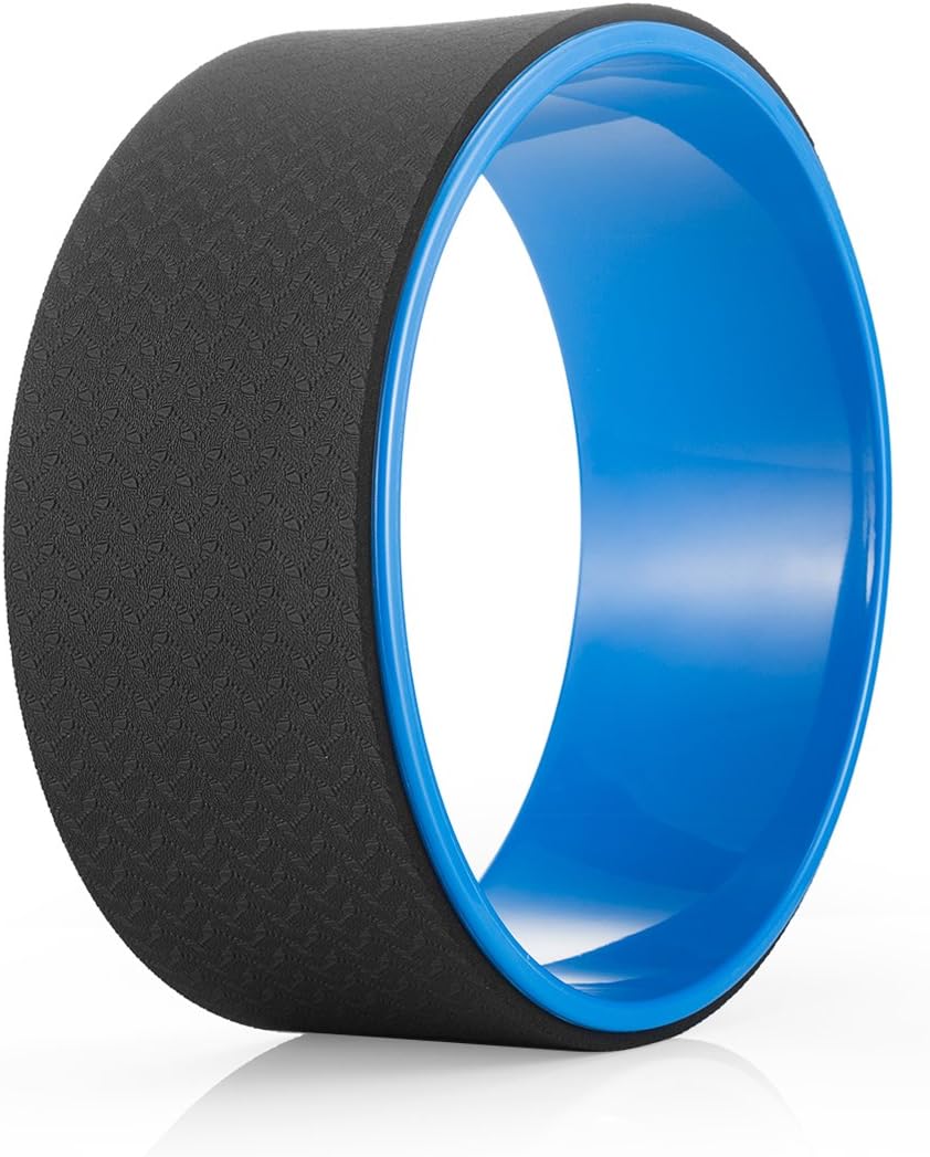 OutWolf Yoga Wheel 12" for Stretching and Supporting Yoga Poses Relieves Pain and Stress for Your Back, Hips, Chest, and Shoulders （Blue）