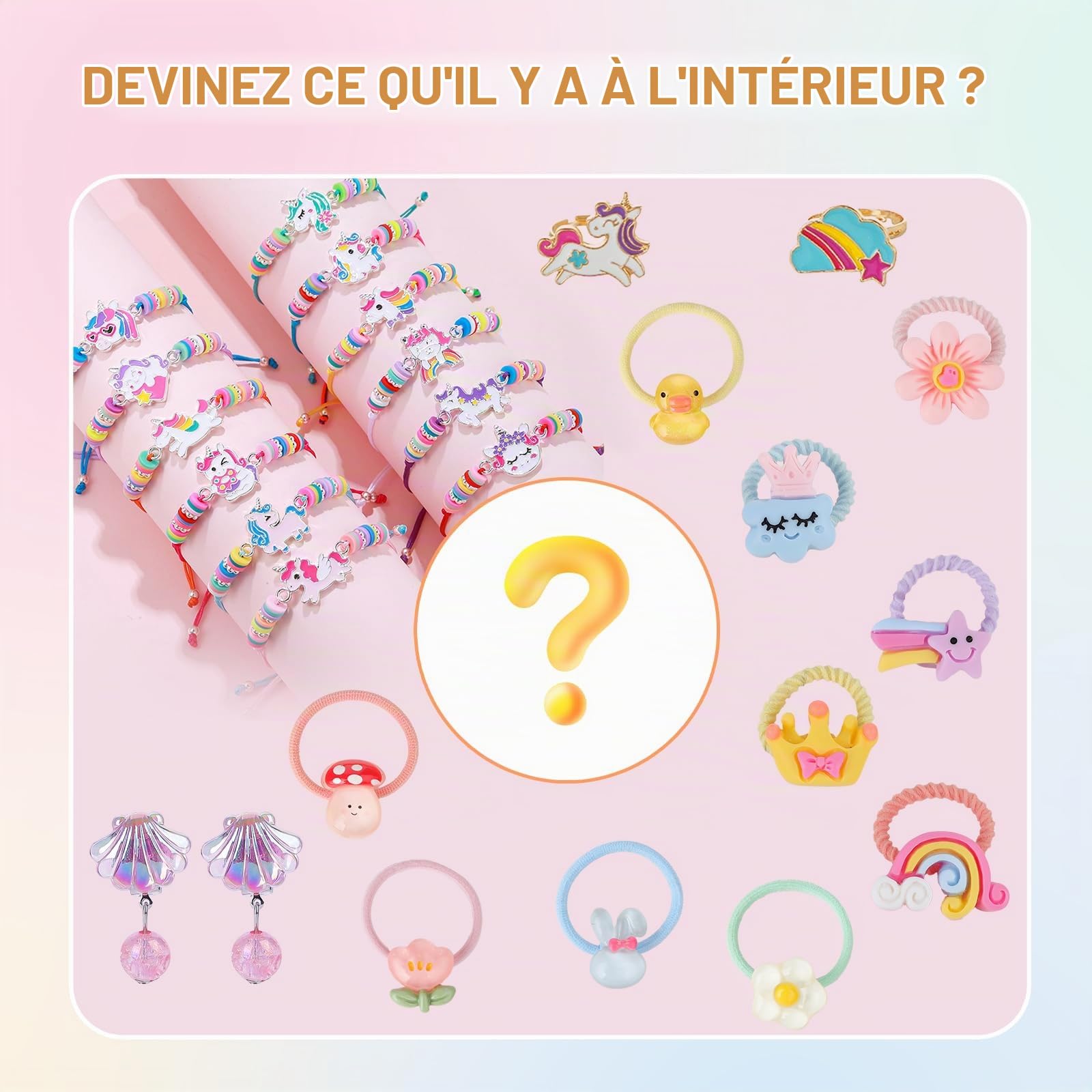 SHUCHING 9 XXL Boule de Bain Enfant avec Surprise, Coffret Bombe de Bain Licorne Fille Bio avec Bijoux pour Pâques Anniversaire