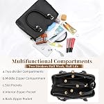NUBILY Top-Handle Handbags Women PU Vegan Leather Purse Waterproof Shoulder Purses for Women Crossbody Ladies Handbag Cute