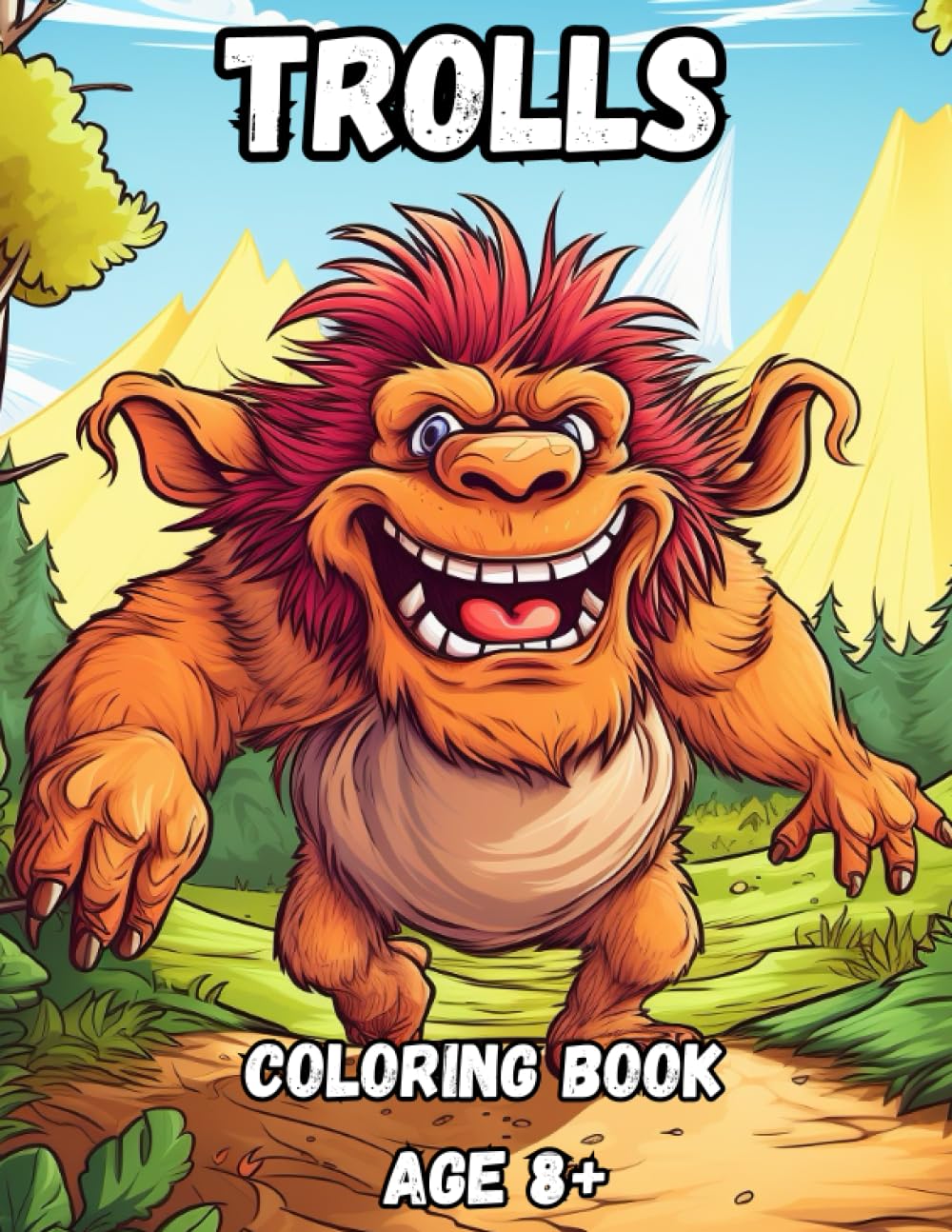 Trolls coloring book: Awesome trolls coloring book for kids age 8+, viking trolls, Norwegian trolls, norse mythology, fun coloring for kids, easy coloring