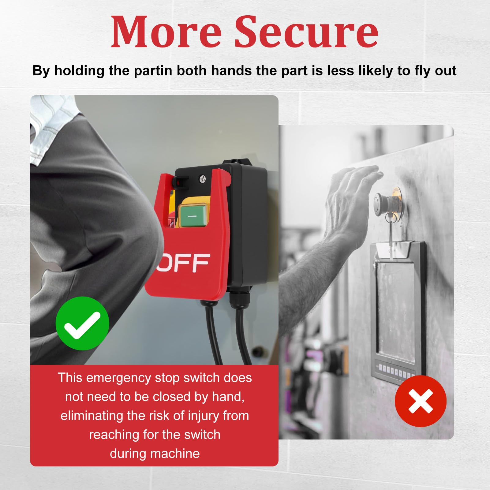 Dual Voltage 120V/230V Paddle Switch With Emergency Stop – Fits Table Saws, Router Tables, Drill Presses & More