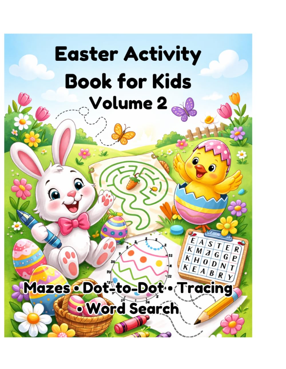 Easter Activity Book for Kids: Fun Easter Puzzles for Kids Ages 4–8 Spot the Difference • Counting • Patterns • Shadow Matching • Coloring