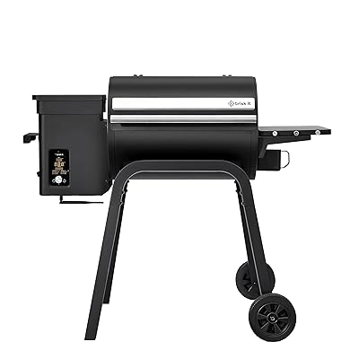 Brisk It Zelos-450 Electric Wood Pellet Smoker Grill – A.I. Smart BBQ Grill with WiFi, 7-in-1 Outdoor Grill & Smoker, PID Controller (Up to 500°F), 450 sq.in Cooking Area, Meat Probe