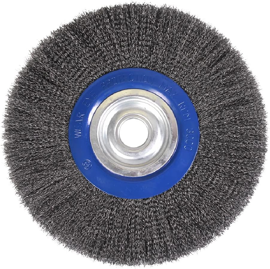 Mercer Industries 183050B - 12 x 1-3/4 x 2, 1/2, 5/8 Crimped Wire Wheel, .014 Carbon Steel