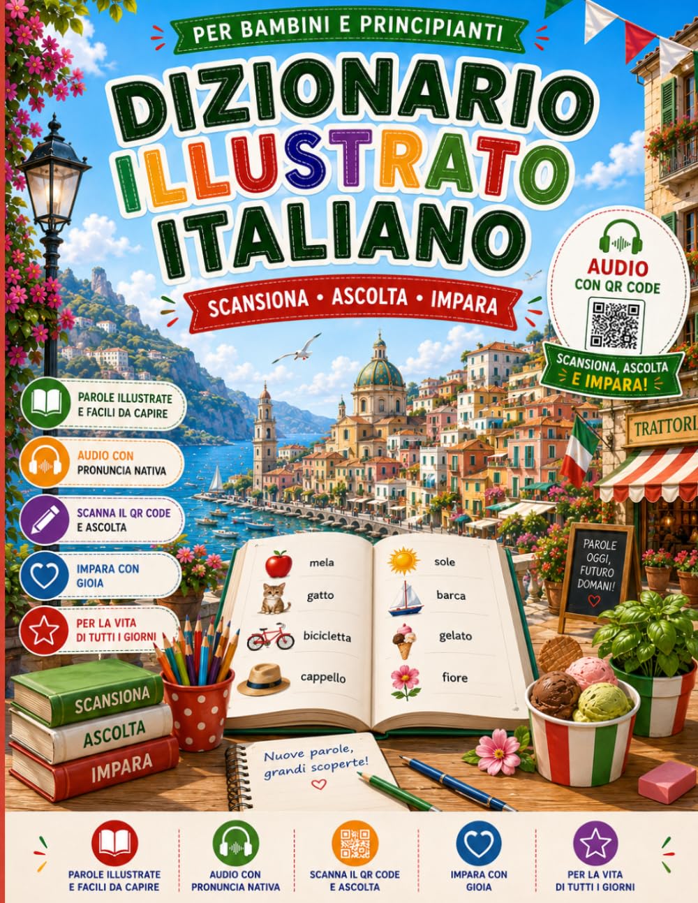Dizionario Illustrato di Italiano: Vocabolario quotidiano di base per principianti in italiano