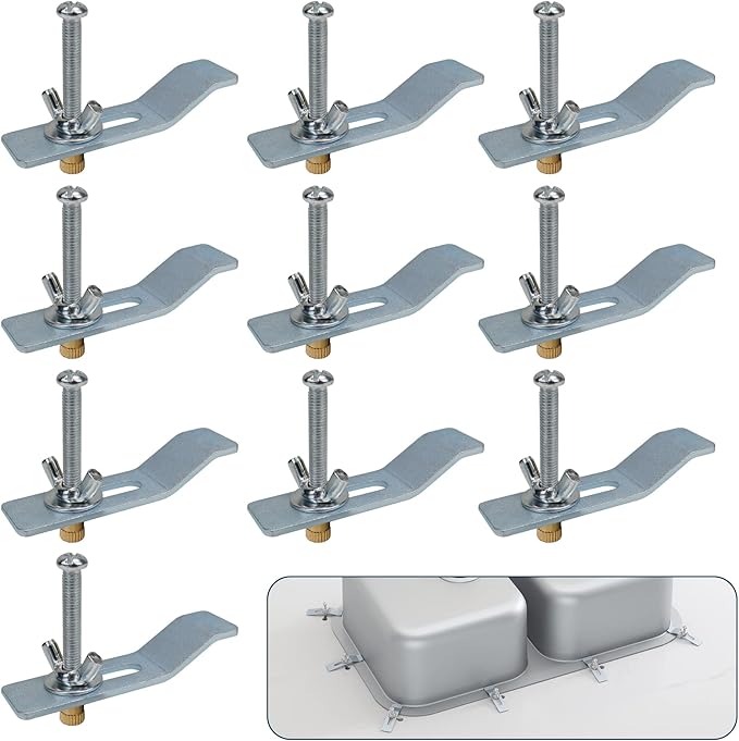 Pearwow Sink Clips Kit, 10 Pack Undermount Sink Clip,Heavy Duty Sink