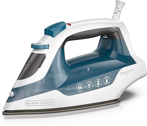 BLACK+DECKER Plancha compacta de vapor fácil, con suela antiadherente