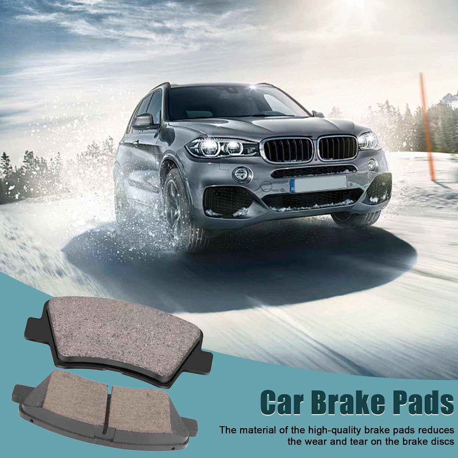 Ceramic Front and Rear Brake Pads Set Compatible with Hyundai Elantra/Elantra Coupe/Elantra GT/Veloster;For 2014-2016 Kia Forte/Forte Koup(EX);2015-2016 Kia Forte5(EX);2016 Kia Forte5(LX)(D1543+D1544)