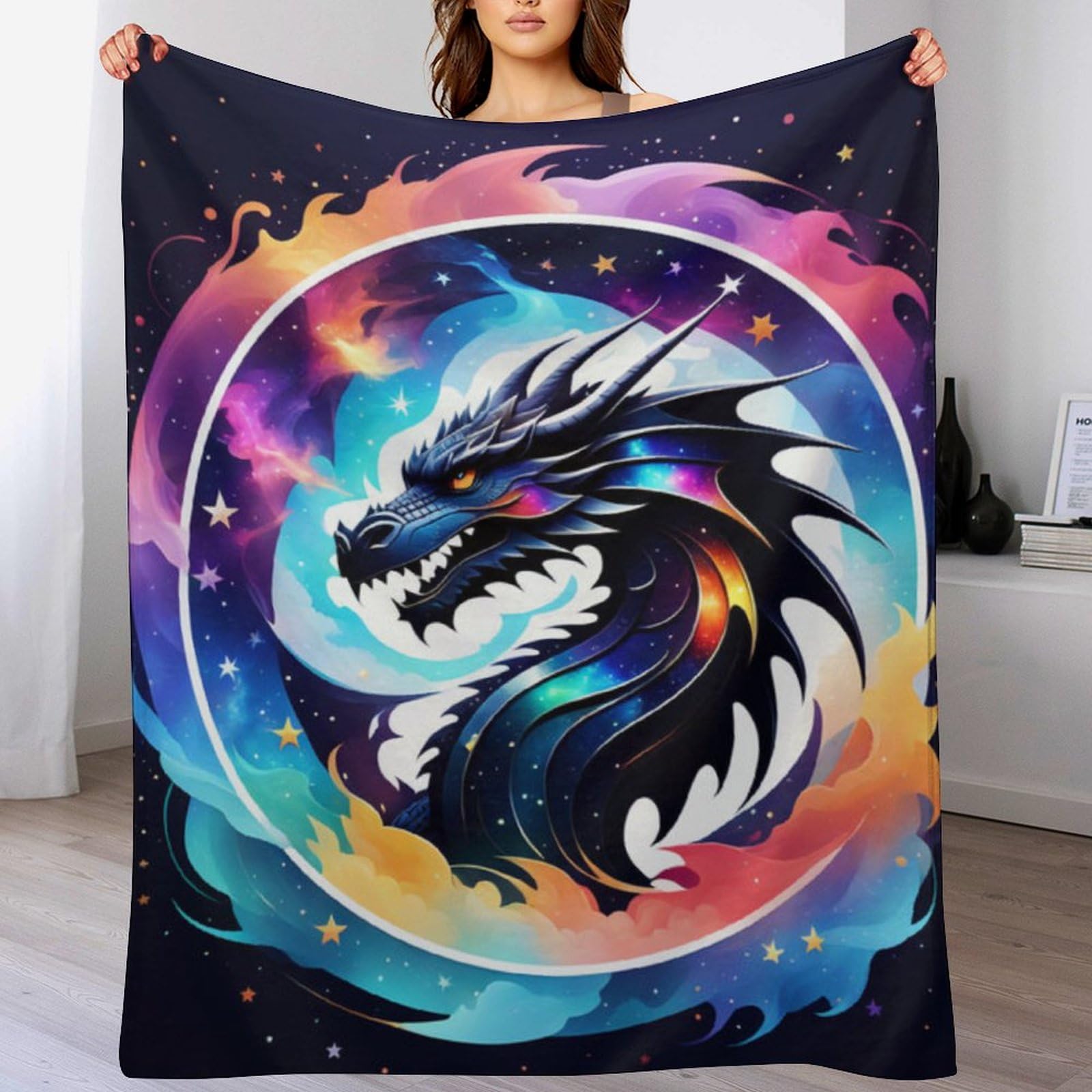 Couvertures en dragon pour le voyage et l'extérieur en flanelle