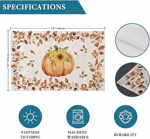 Vista 216 de Juego de 6 manteles individuales rojos para el día de San Valentín, diseño de corazón de San Valentín, resistentes al calor, lavables, manteles