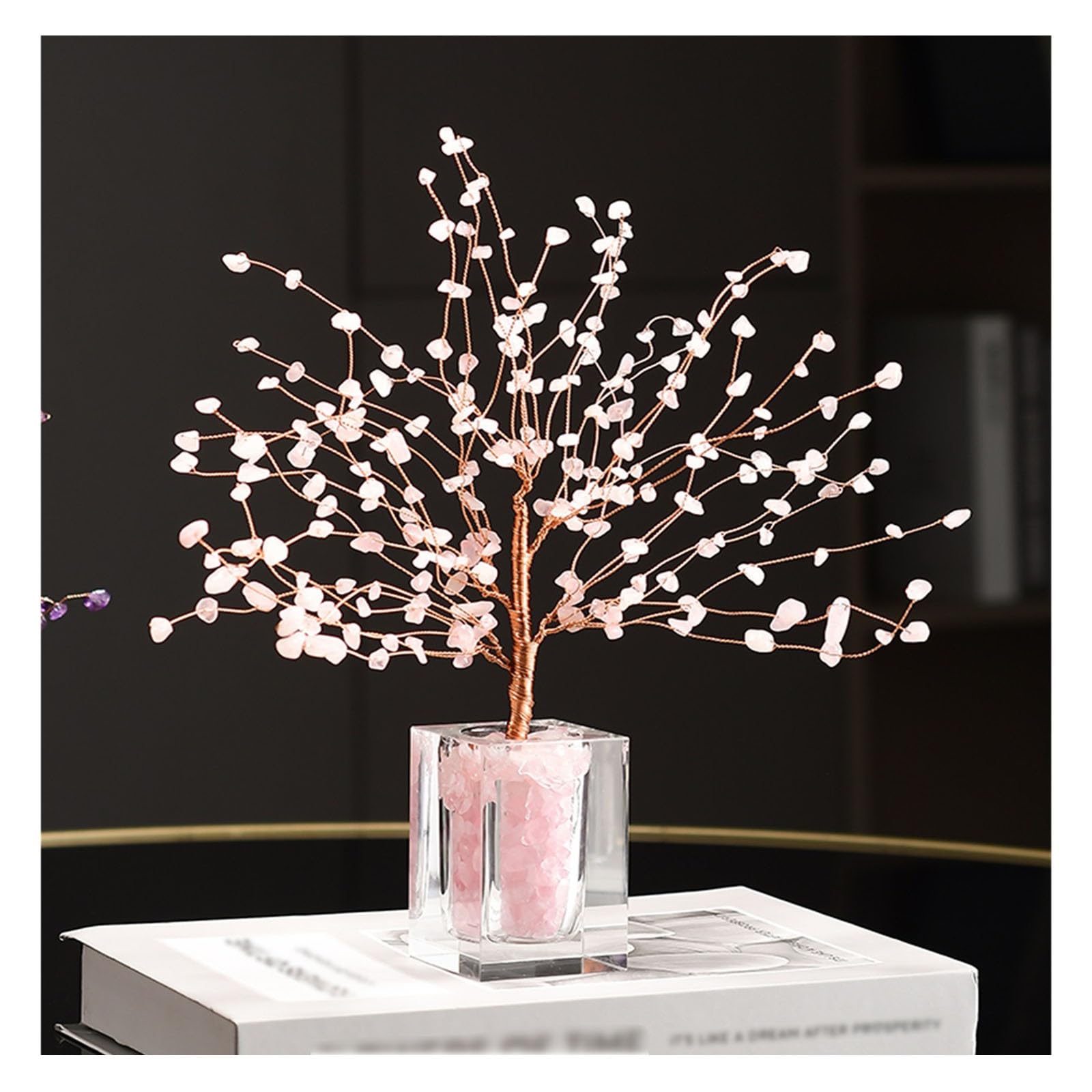 Ozdoby Drzewo Życia Drzewo Feng Shui Kamienne Drzewo Bonsai Drzewo Pieniądze Drzewo na szczęście Domowe Biuro Dekoracja stołu Drzewo Pieniądze (Żółte)