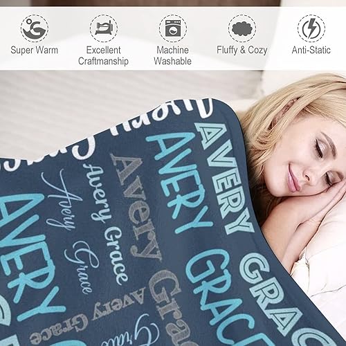Miniatura 20 de Manta personalizada para bebés, niñas y niños, mantas de bebé personalizadas con nombre, mantas personalizadas para niños, manta de bebé