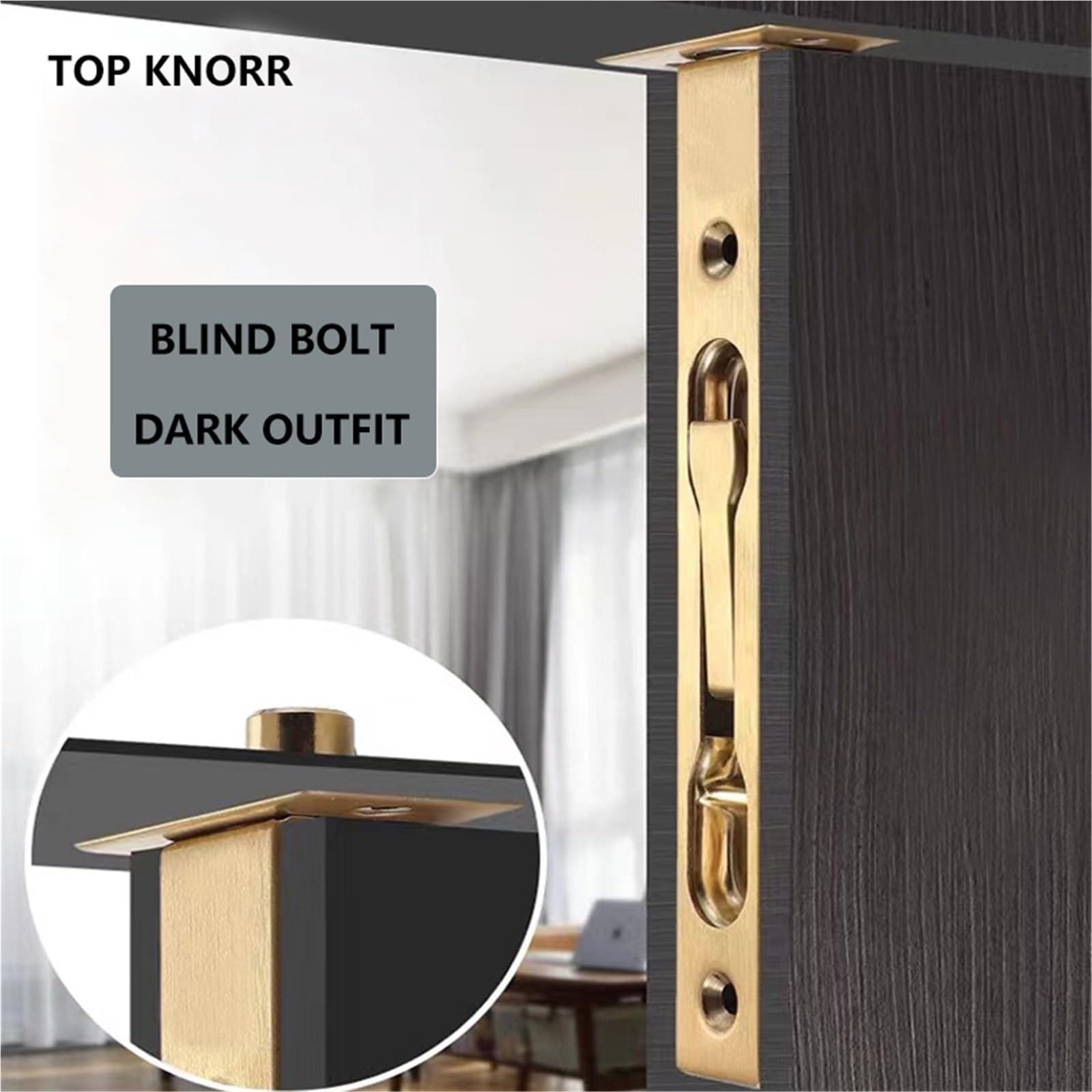 Chiavistello per porta in acciaio inox 304, a scomparsa, serratura scorrevole, a prova di polvere, per bagno (10 rosso antico)