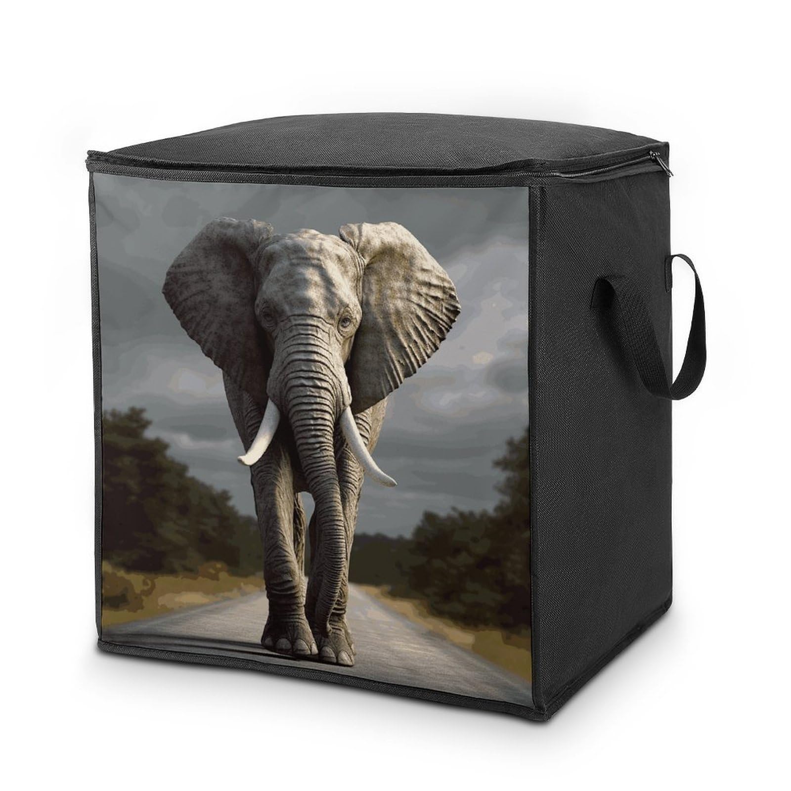 Sac de rangement pour vêtements de grande capacité et boîte à jouets éléphant