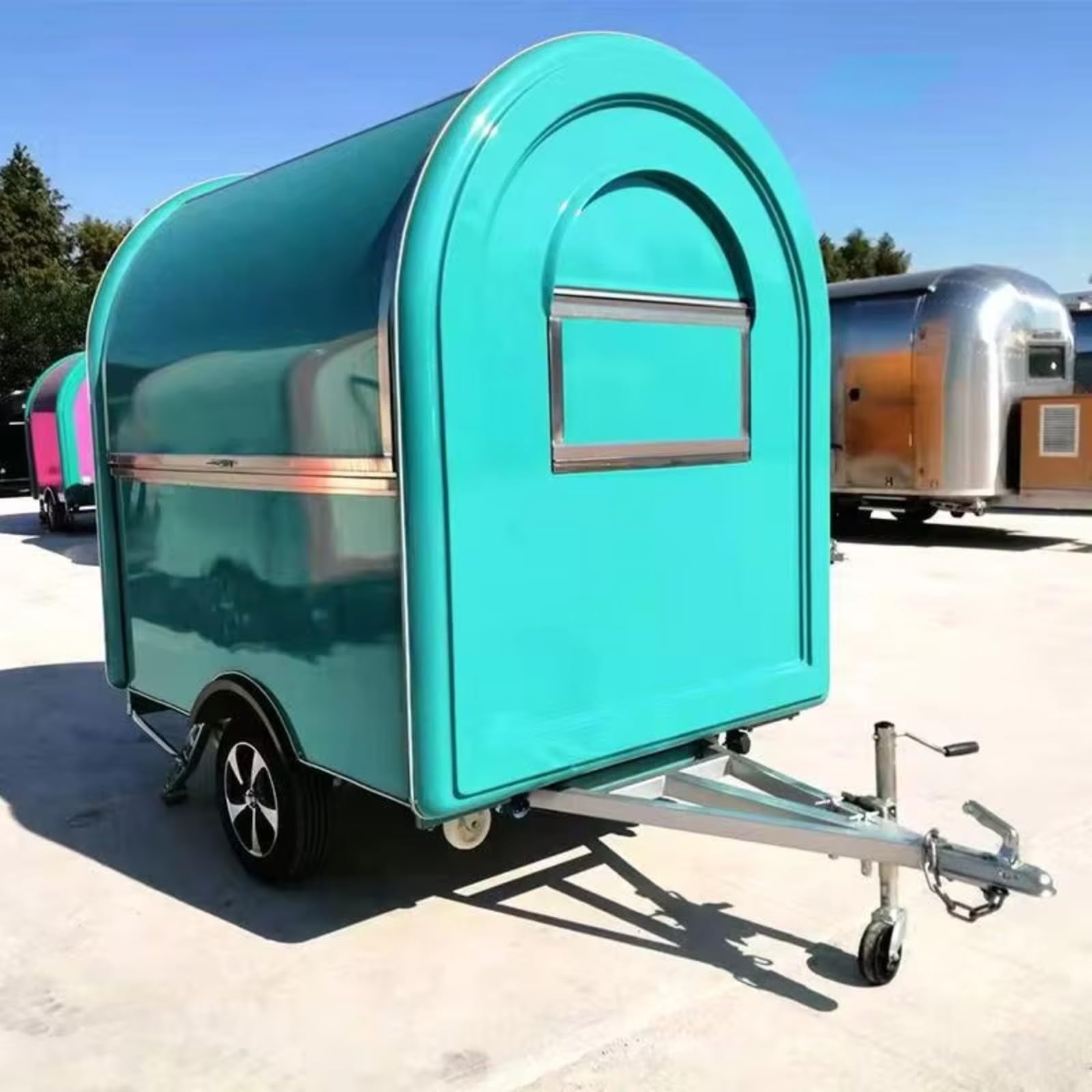 Outdoor Concession Trailer with Storage Rack Perfect for Vending Food Trailers