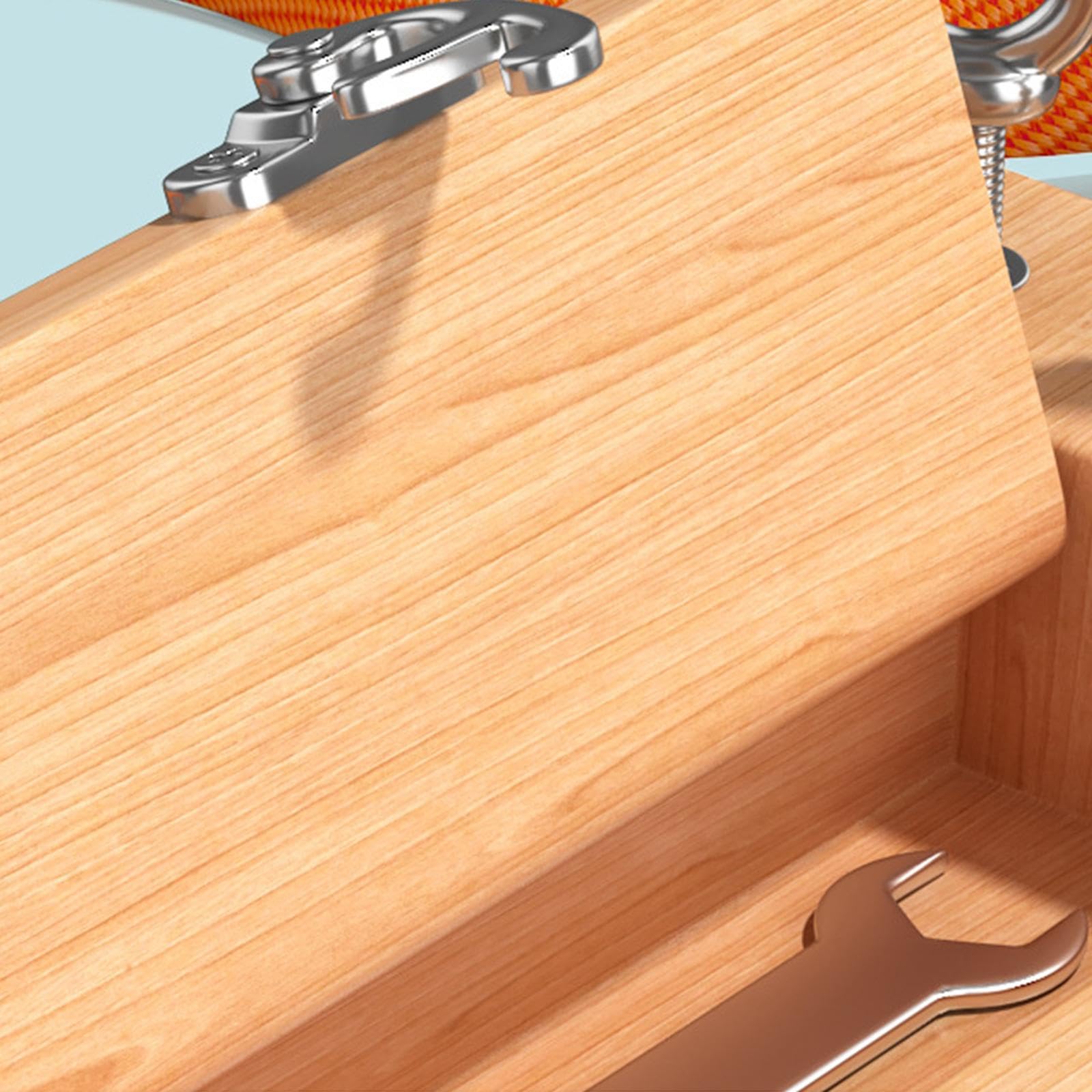 Sharplace Set di Attrezzi Giocattolo per Bambini con Tracolla, Robusto e Resistente, con Base in Legno per l'apprendimento, Adatto a Bambini di 3, 4 e 5
