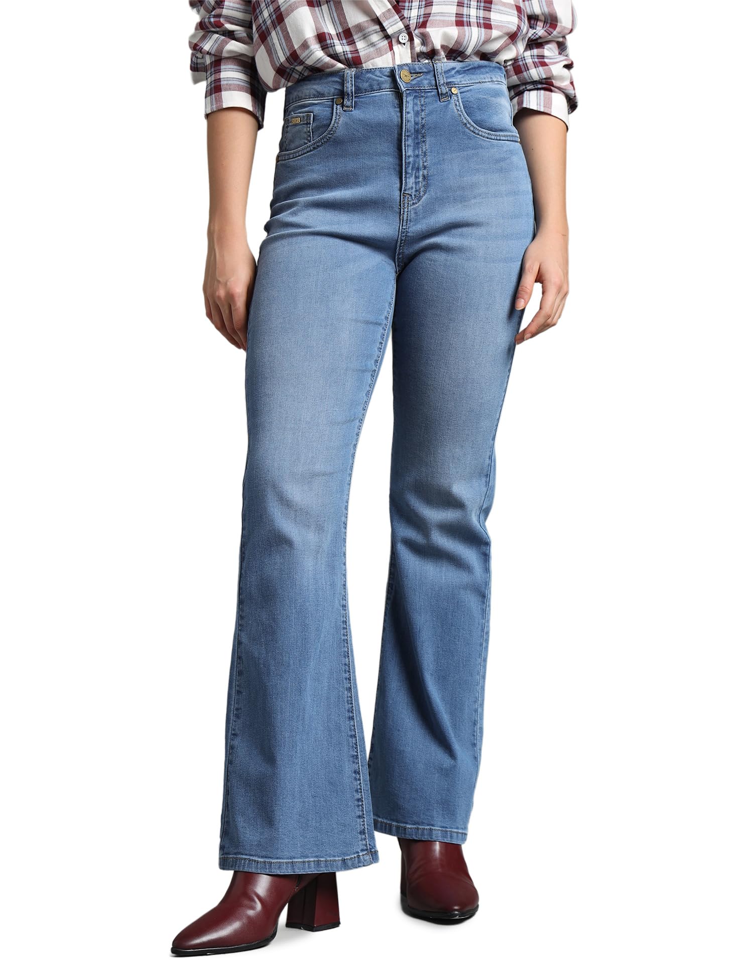 flying machine Women's Bootcut Fit Jeans| Solid | High Rise | Stretchable | Jeans for Woman-picture-30