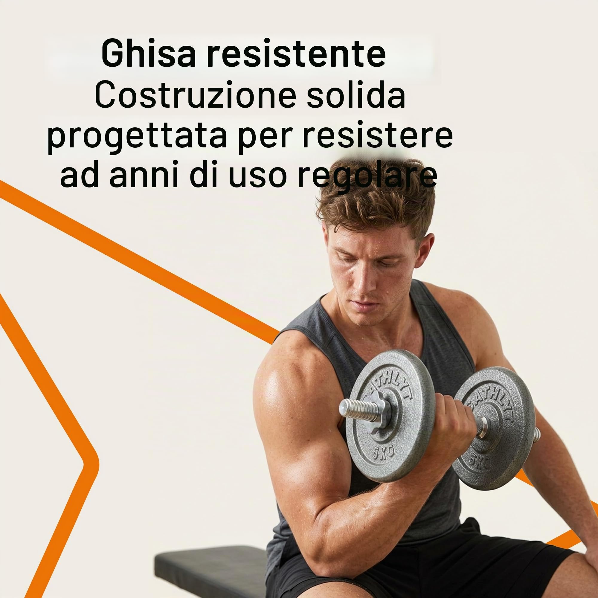Set di dischi pesi Athlyt in ghisa con foro da 25 mm
