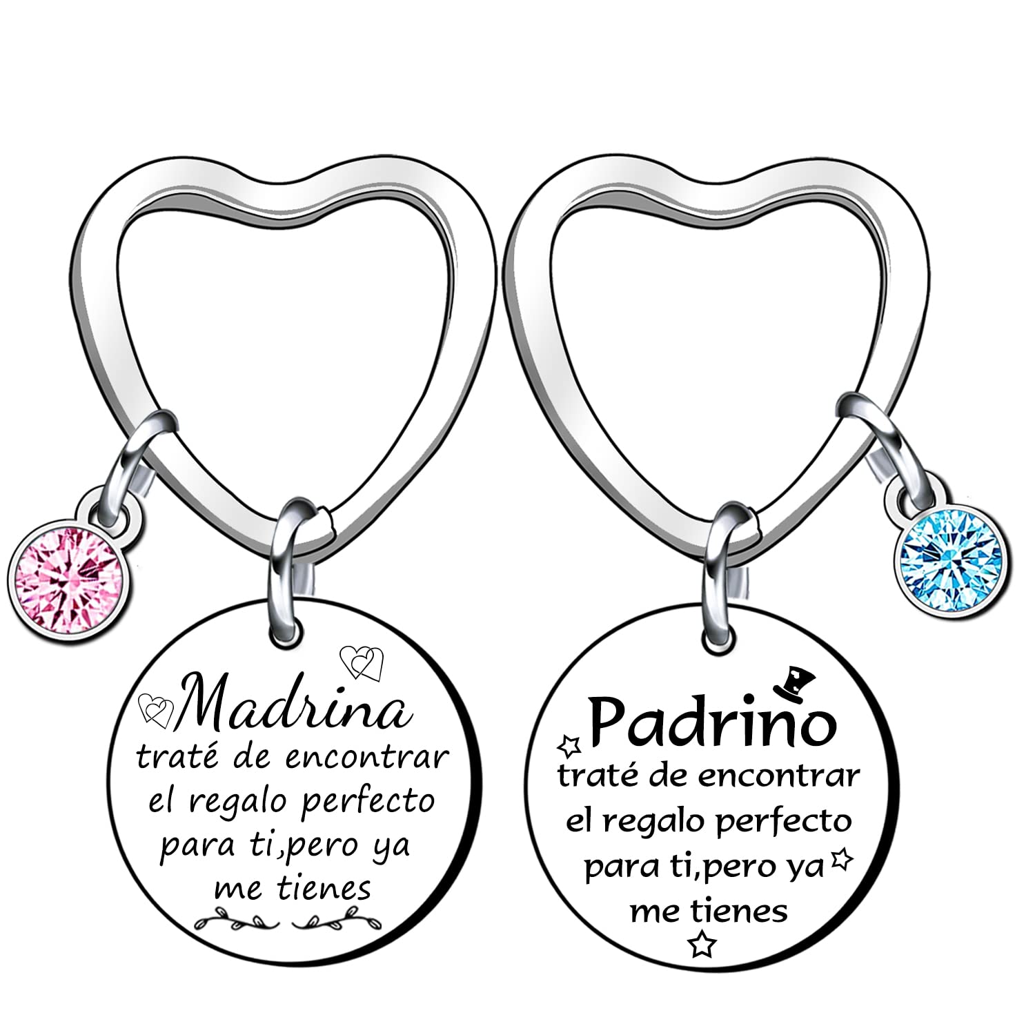 VZIUYTRE 2ps regalo padrinos bautizo llavero para padrino y madrina padrino y madrina padrino regalo llavero del padrino madrina idea regalo día de Pascua bautismo mejor padrino madrina…