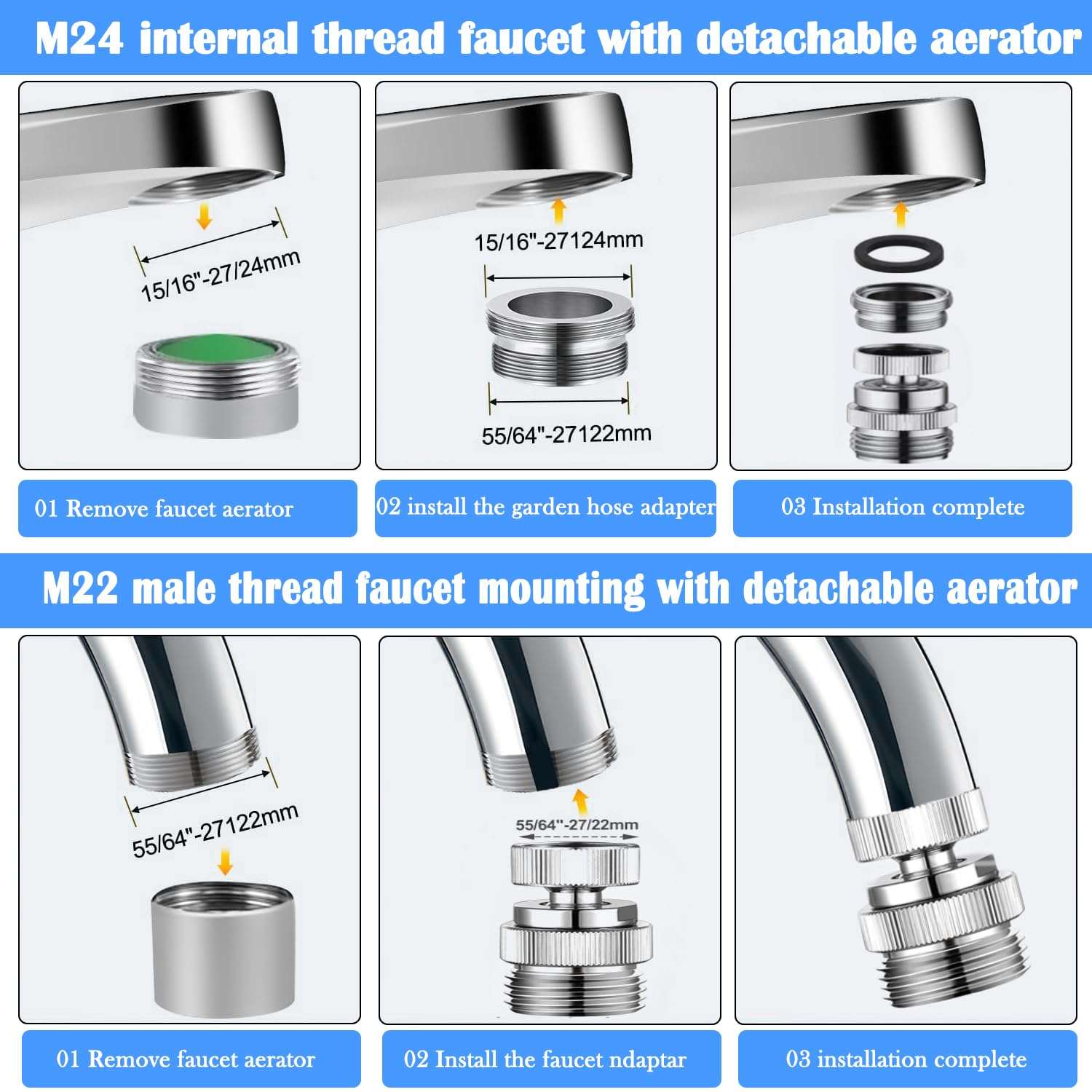 Adaptateur De Robinet De Cuisine - Inverseur Adaptateur De Tuyau De Jardin-GUA - Bricolage