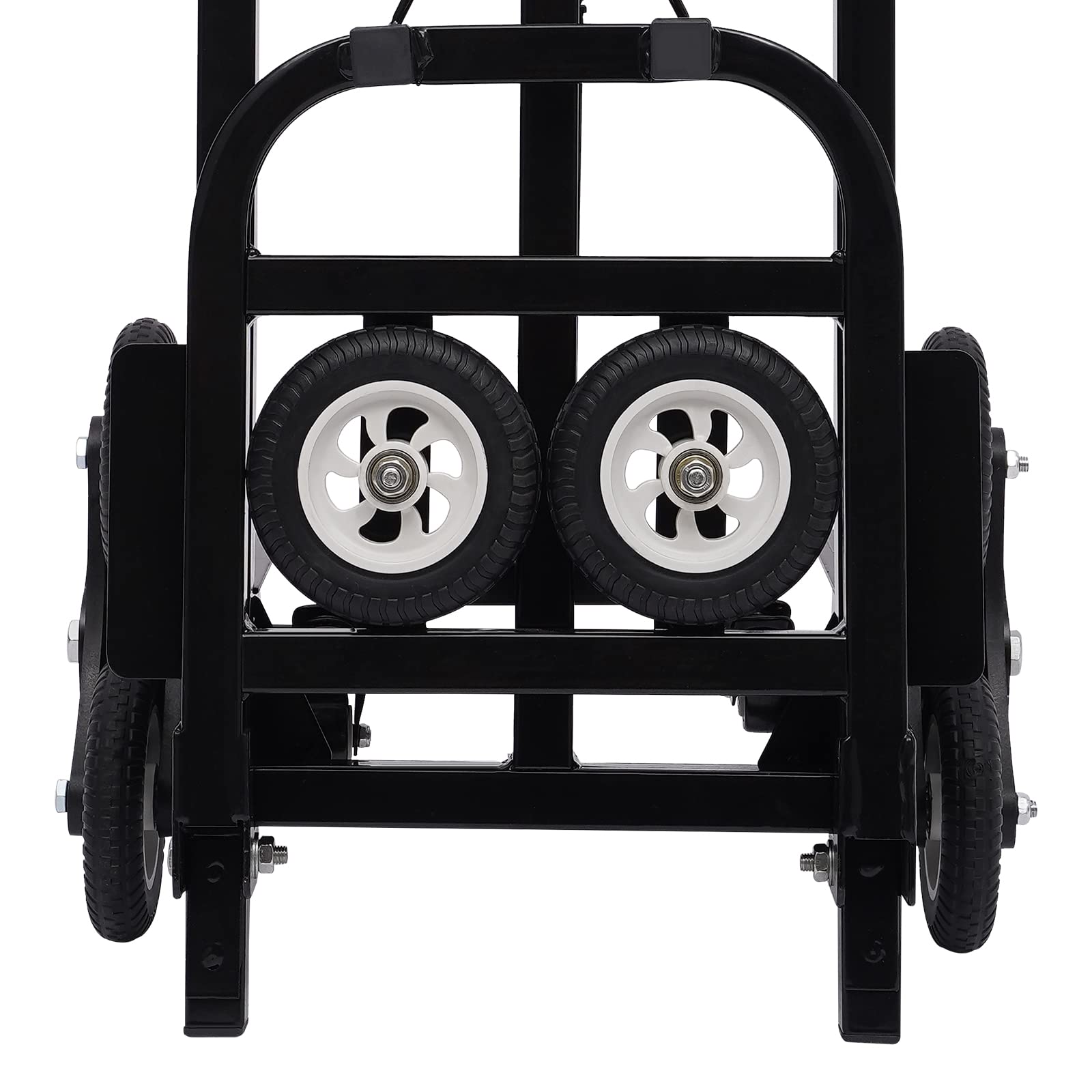 Carrello pieghevole per scale con 10 pneumatici in gomma dura, portata 150 kg, carrello pieghevole regolabile in altezza, per trasloco e oggetti pesanti, kug96683