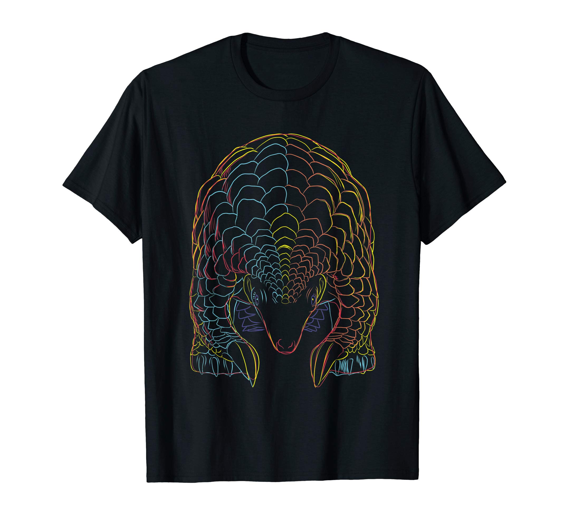 Colorful Pangolins Gifts Women's Black Pangolin Design T-Shirt
