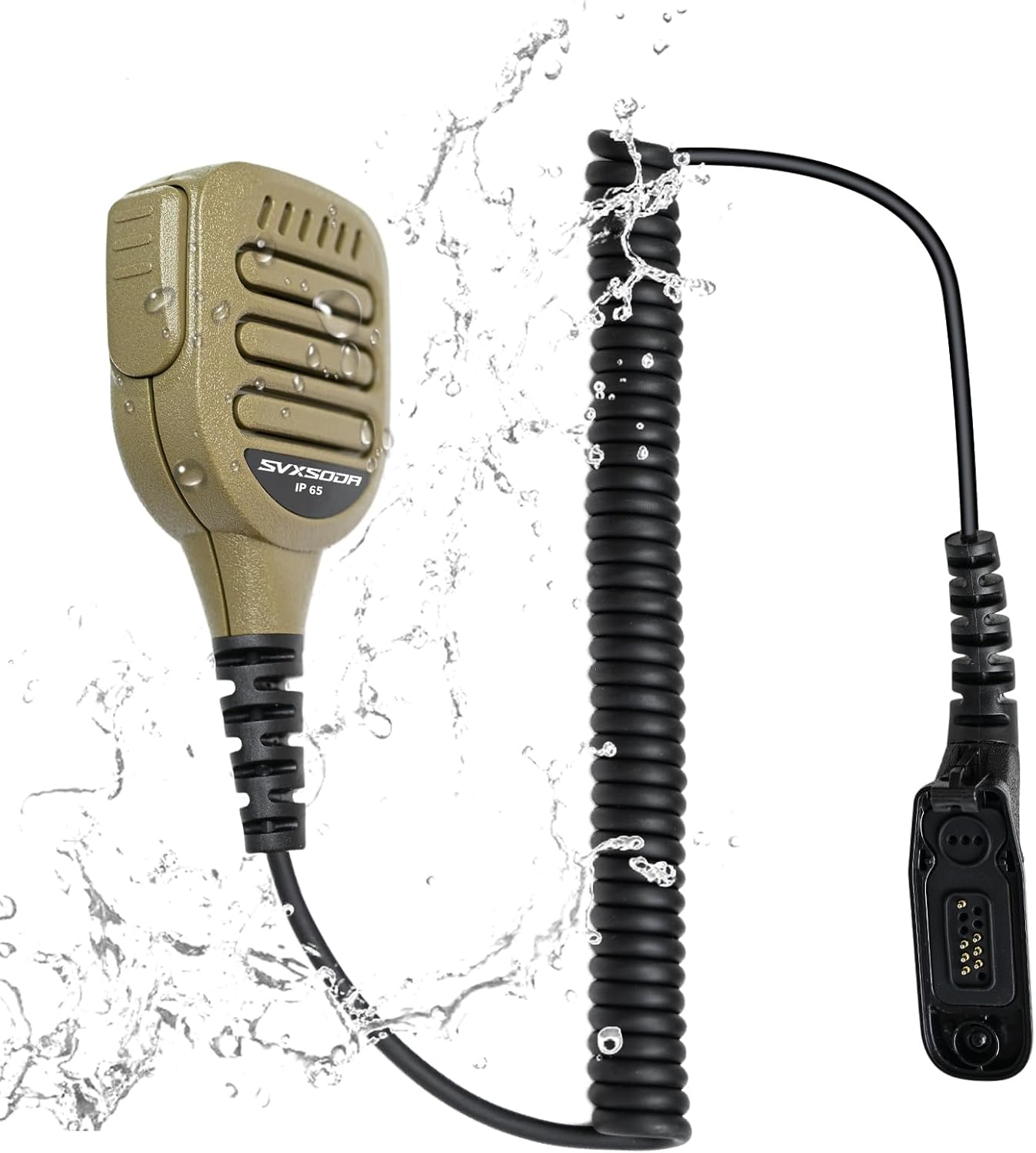 Shoulder Speaker Mic for Motorola APX & XPR Series Radios - Compatible with APX6000/7000/8000, XPR7350e/7550e/7580e, Durable PTT Design (Desert Tan)