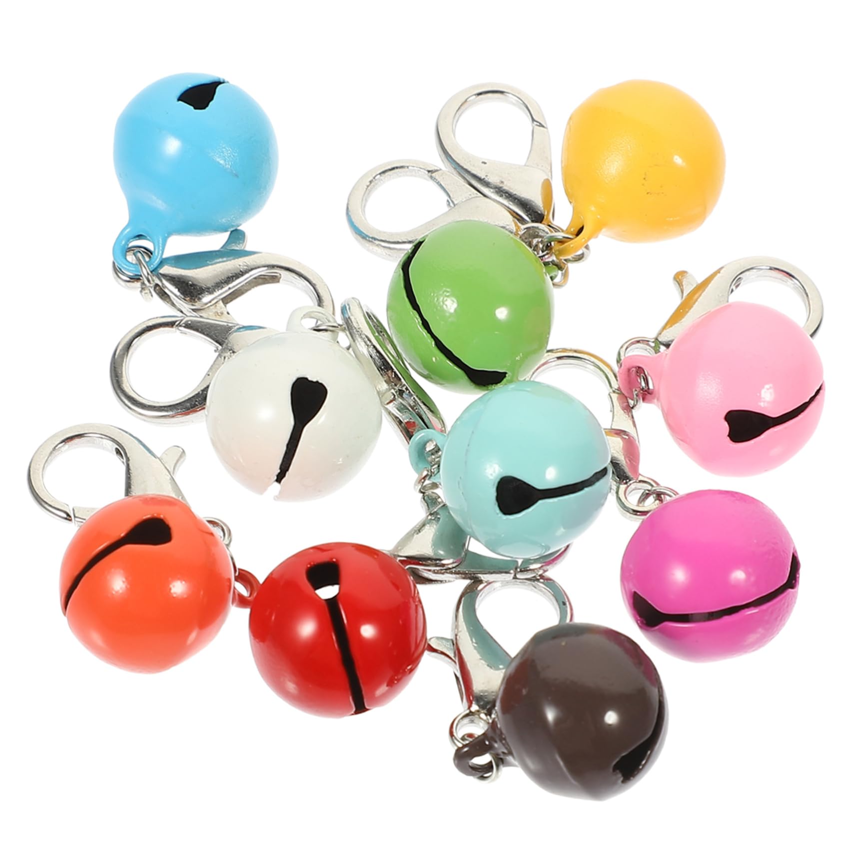 ifundom 10Pcs Crafted Pet Collar Bells Decorative Hanging Dog Cat Bells Wear Resistant Accessories for Festive Atmosphere for Weddings Parties and present Giving