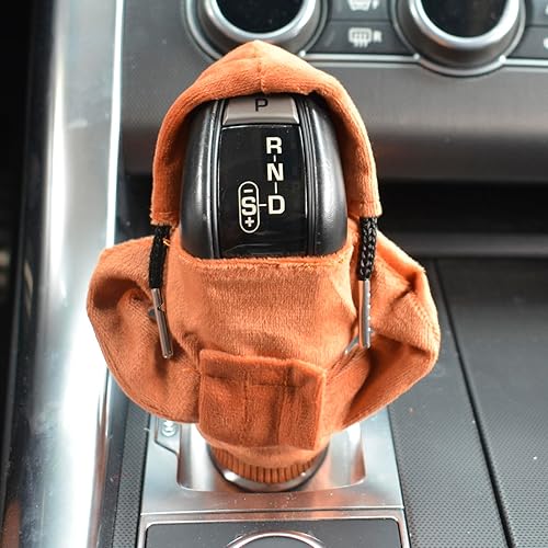 Atlodas Sudadera con capucha para palanca de cambios de automóvil, accesorios interiores automotrices, divertida funda de palanca de cambios de