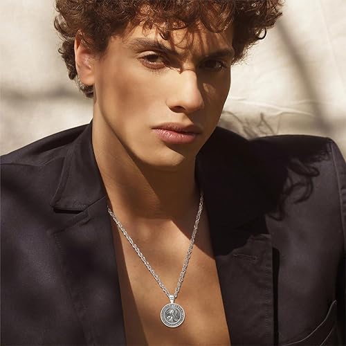 Miniatura 5 de Vito Seal of Seven Archangels Necklace for Women Men, 925 Sterling Silver St MichaelSt ChristopherSt BenedictSt RaphaelSt Anthony Protection Amulet