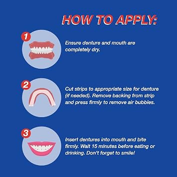 Secure Denture Adhesive Comfort Strips 15 Ct