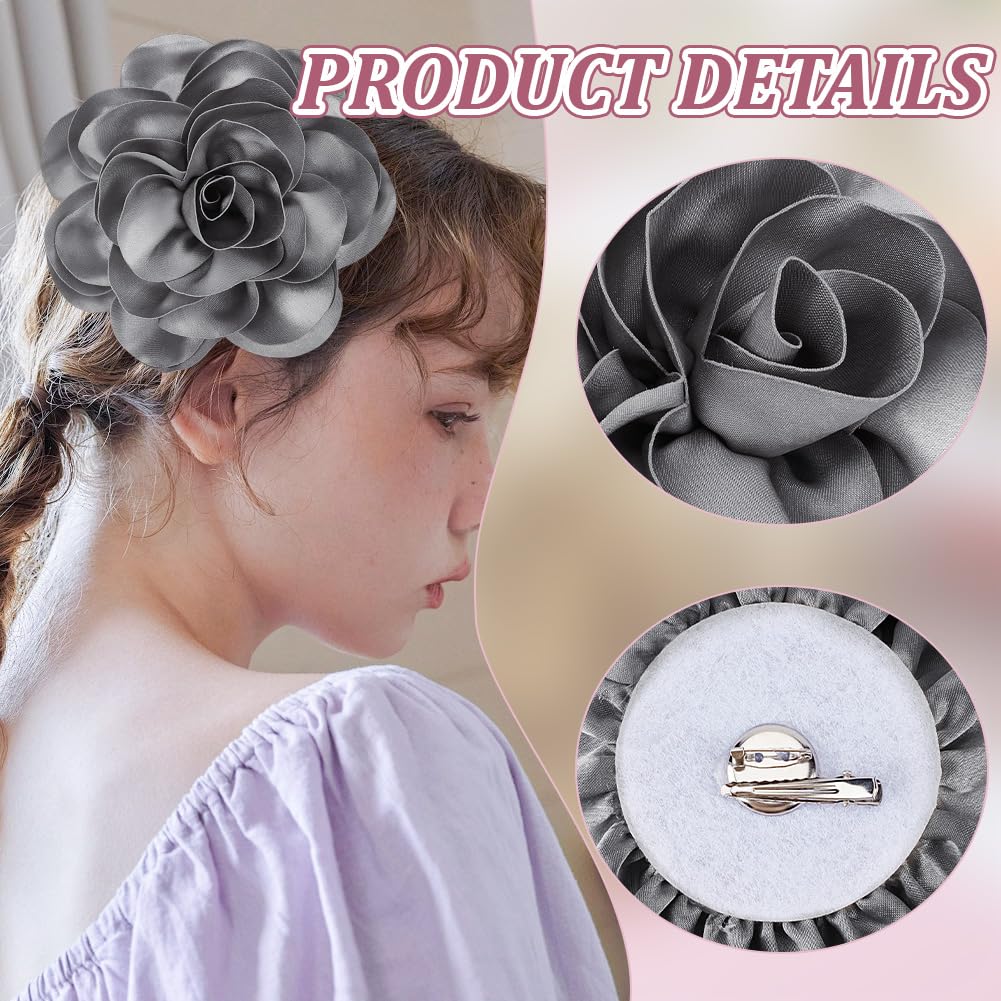 1-Pack Spille Grandi Da Donna, Spille Da Bavero Fiore Di Camelia In