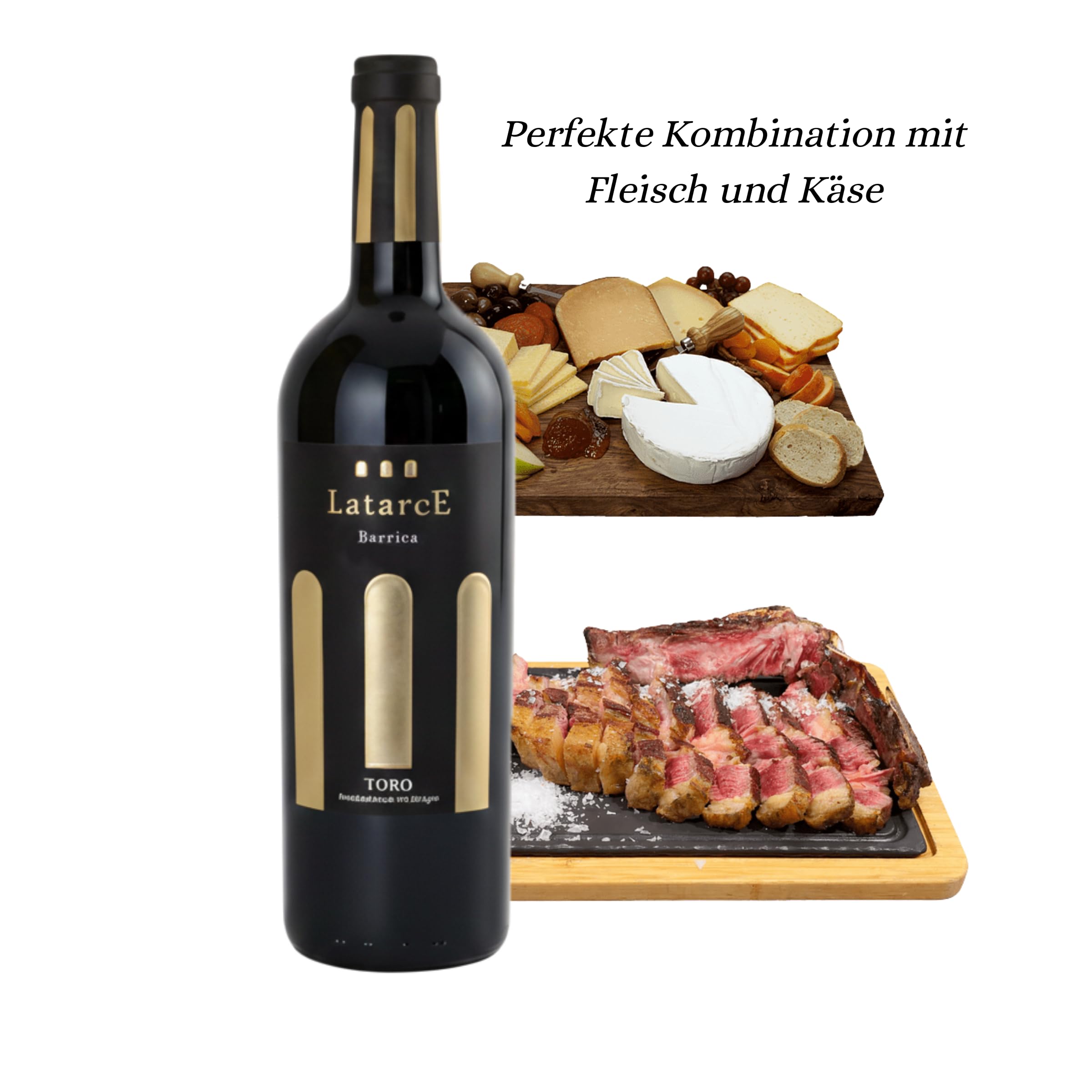 Latarce | Barrique Rotwein D.O. Toro | 100% Tempranillo | 9 Monate Französische & Amerikanische Eiche | 1 Flasche 75cl | 15% vol.
